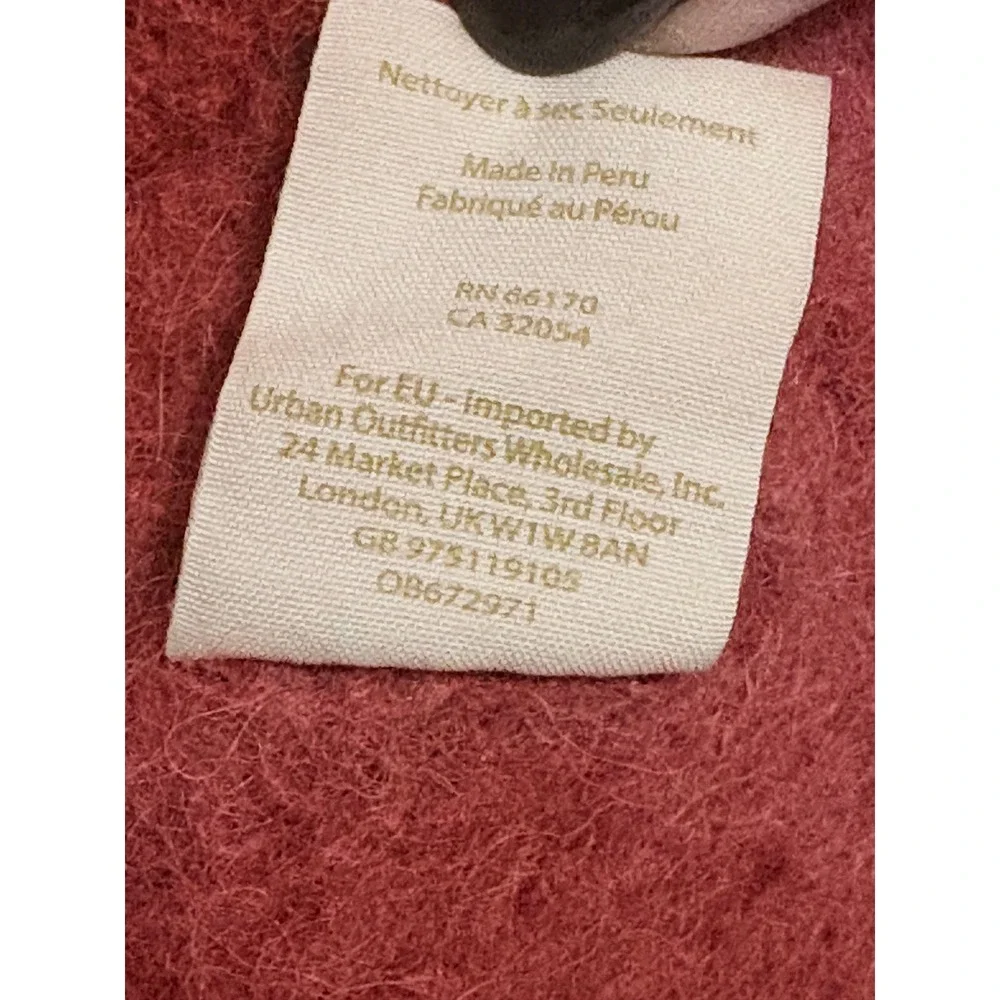 Free People Nightingale Cardigan Dusty Rose Fuzzy Alpaca Open Front Sweater Sz S